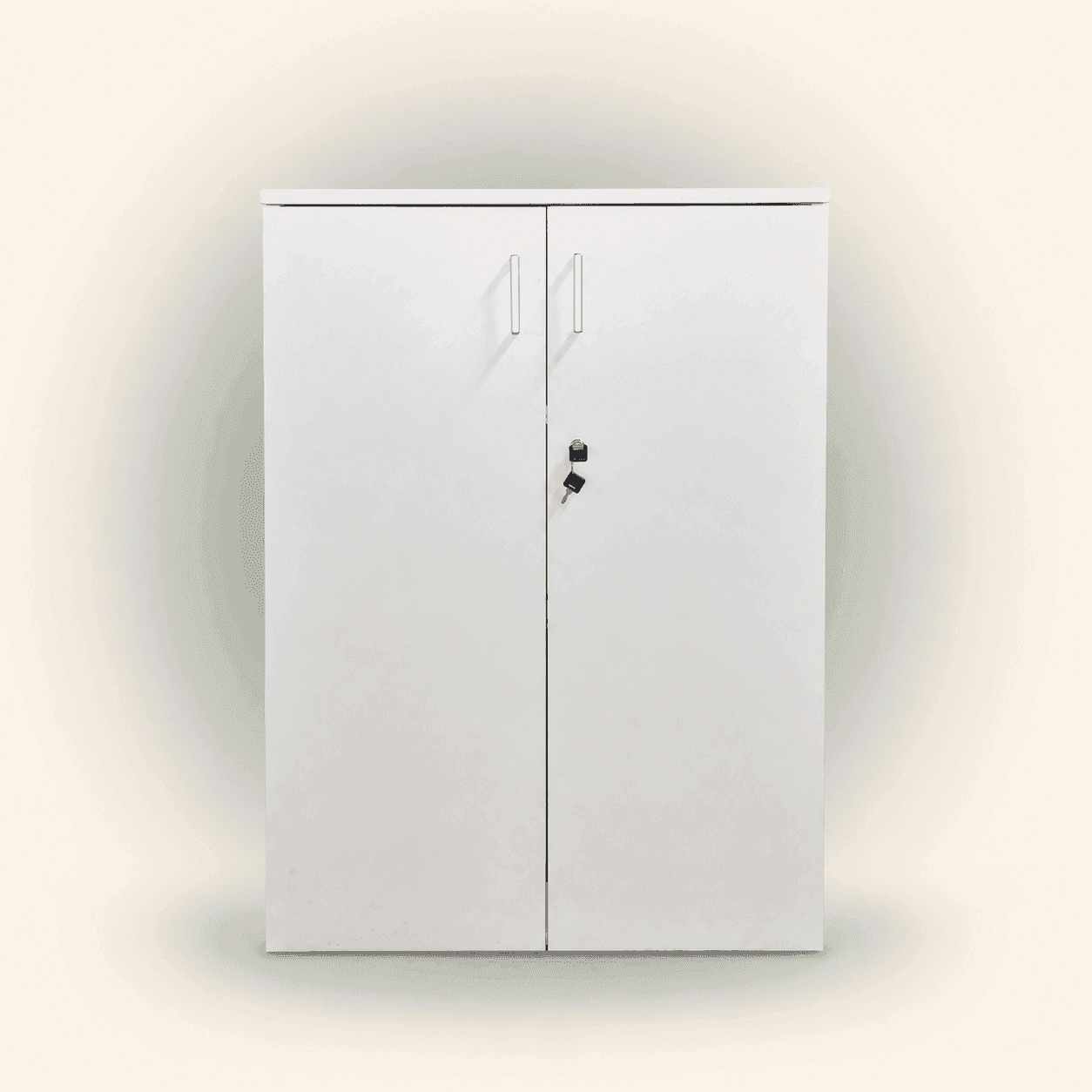 Armoire mi-haute bois blanc Dynamobel - ARM - 005